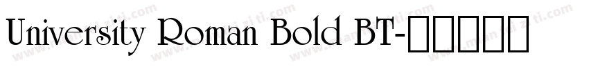 University Roman Bold BT字体转换